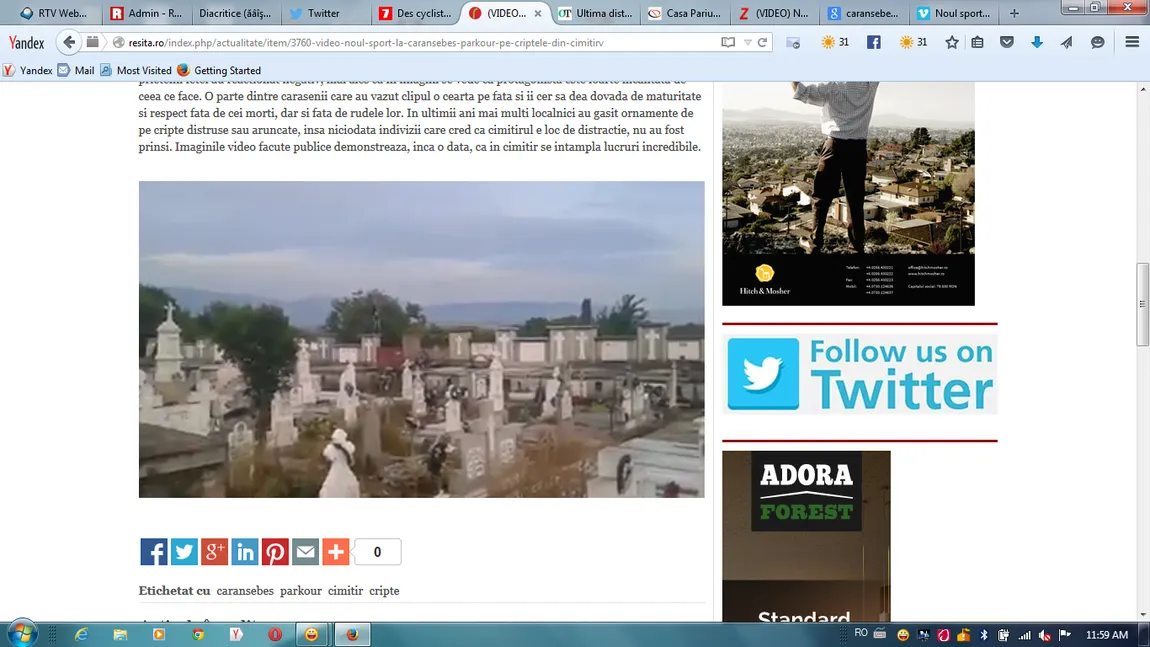 Distracţie macabră, printre morminte, la Caransebeş. O tânără s-a filmat sărind pe cripte VIDEO