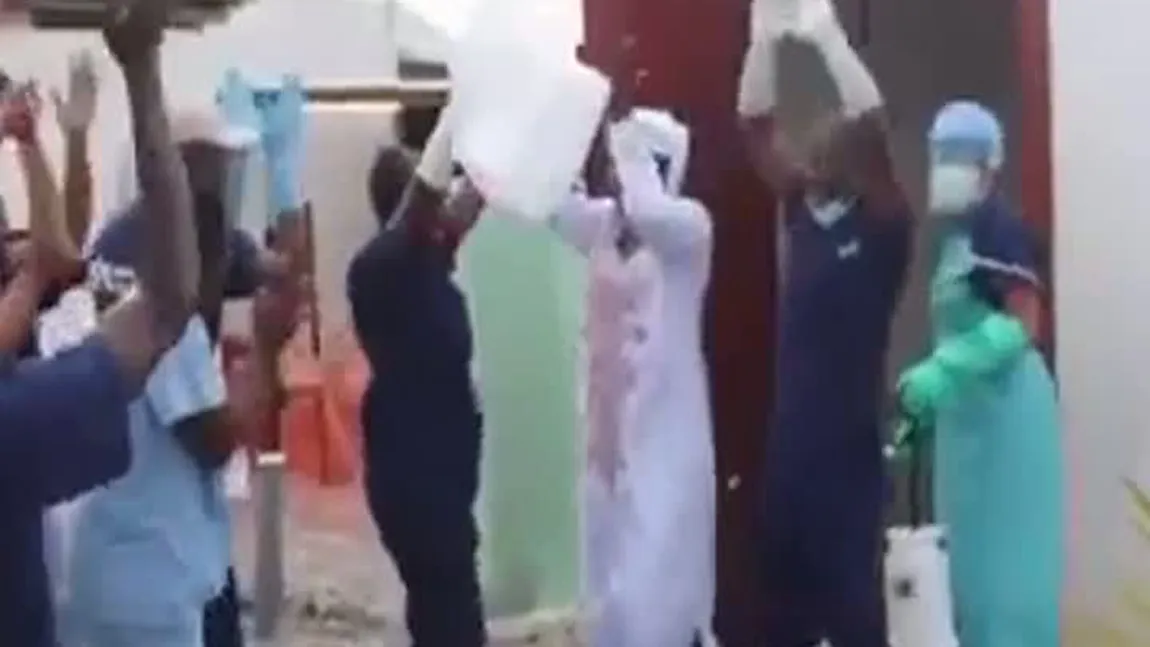 Dans de bucurie la spital. Ultimul pacient cu Ebola, externat VIDEO