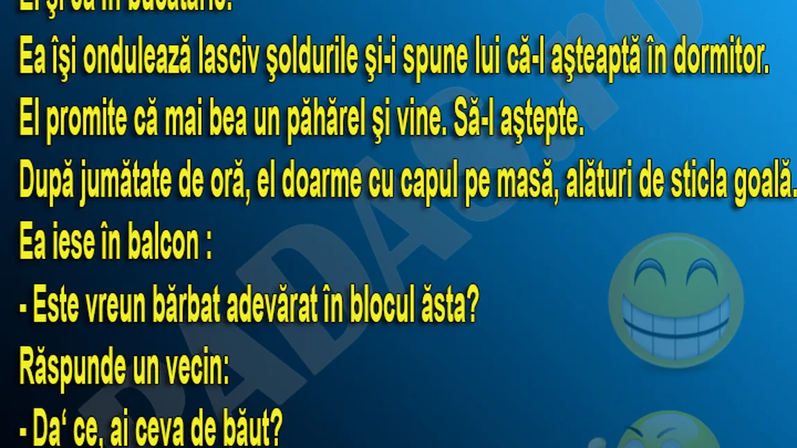 BANCUL ZILEI: El şi ea în bucătărie