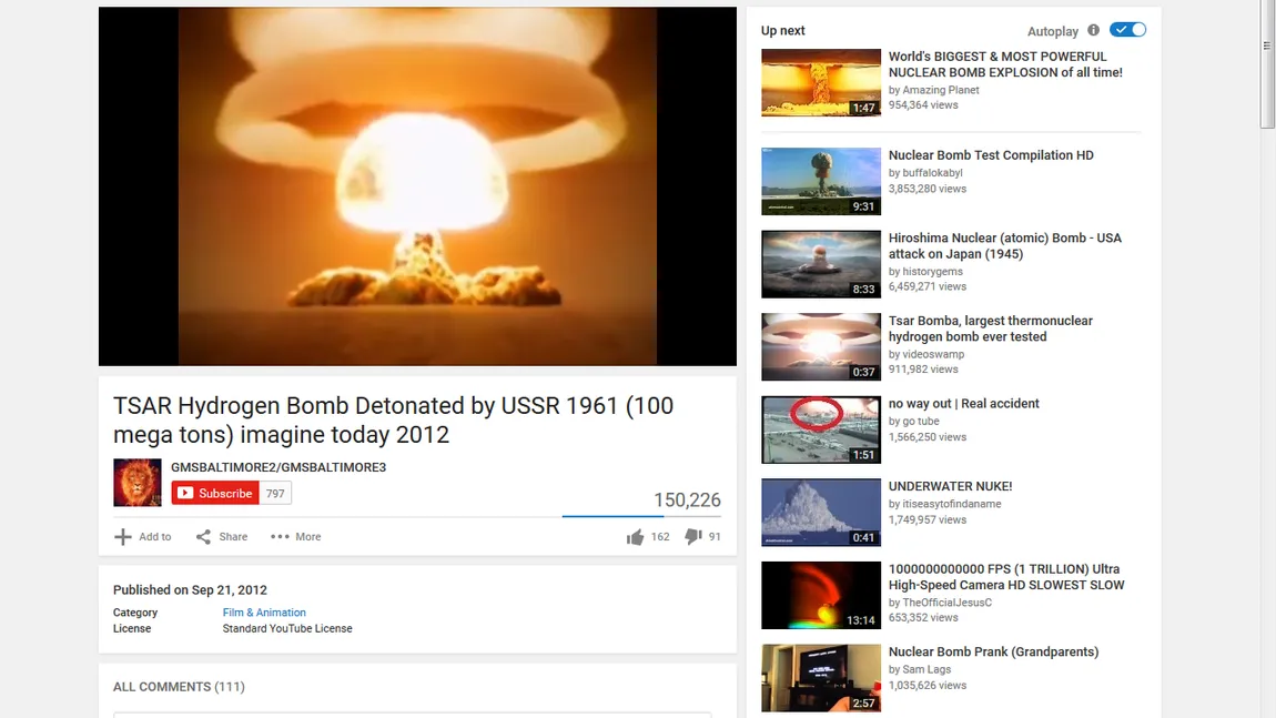 Bomba Ţarului: Cea mai puternică bombă atomică detonată în lume, expusă la Moscova VIDEO