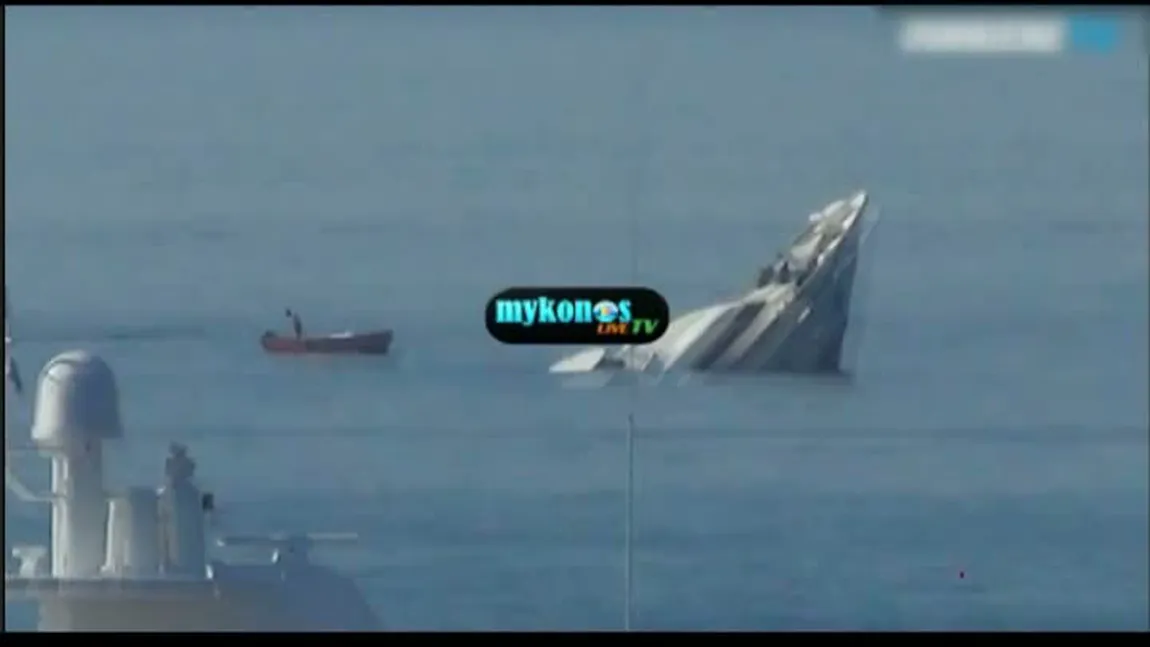 Iaht de lux, SCUFUNDAT în largul insulei Mykonos VIDEO