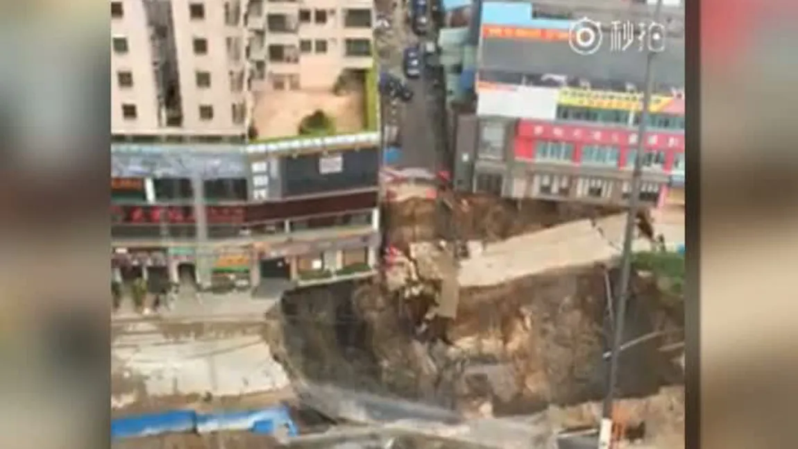 IMAGINI INCREDIBILE. Pământul s-a surpat într-un cartier din China VIDEO