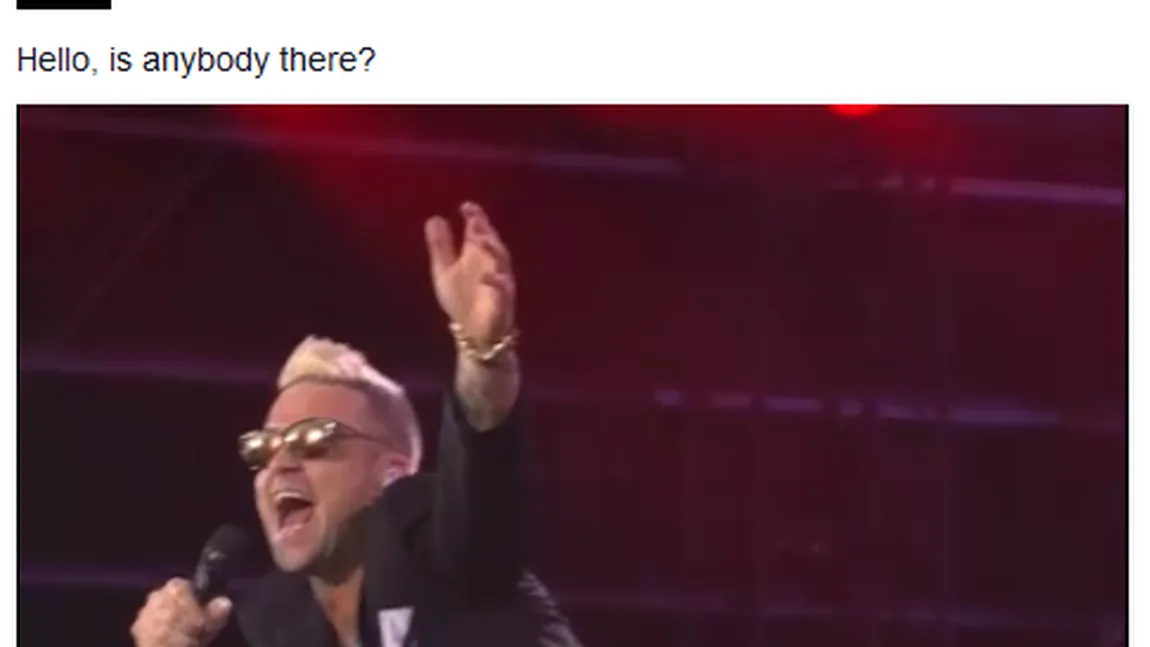 Robbie Williams a publicat pe Facebook imagini de la concertul din Bucureşti VIDEO