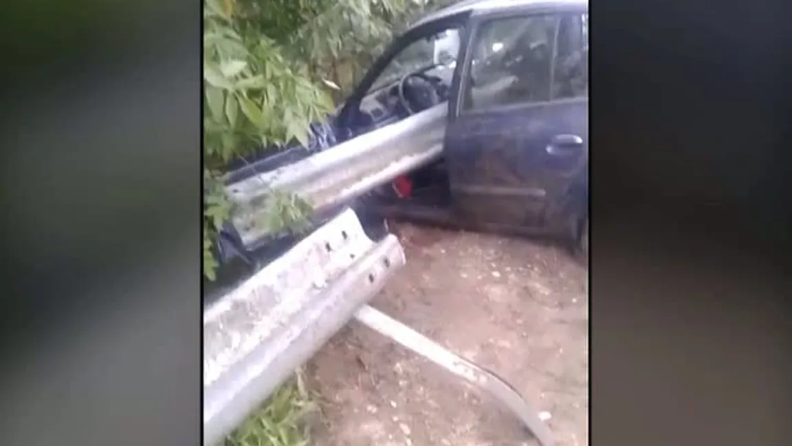 ACCIDENT GRAV în Olt. Un tânăr, MUTILAT PE VIAŢĂ după ce a intrat cu maşina într-un parapet VIDEO