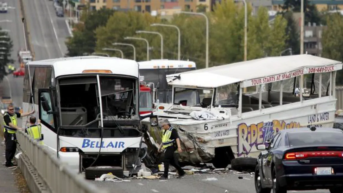 Tragedie în Seattle. Patru studenţi au murit într-un accident de maşină, pe un pod VIDEO