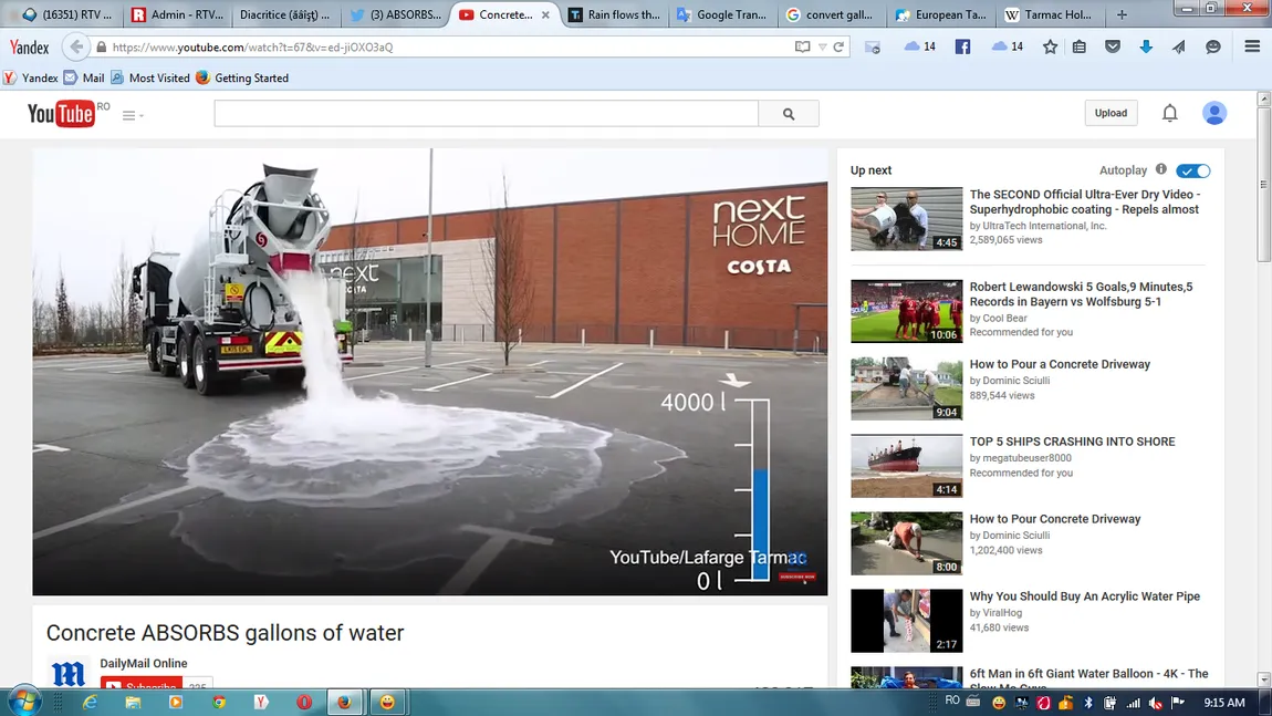 Invenţie minune, împotriva inundaţiilor. Betonul care absoarbe 600 de litri de apă pe minut VIDEO