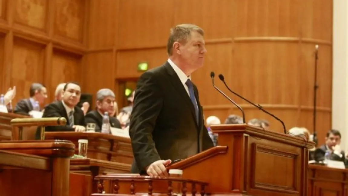 Preşedintele Klaus Iohannis se adresează, miercuri, Parlamentului