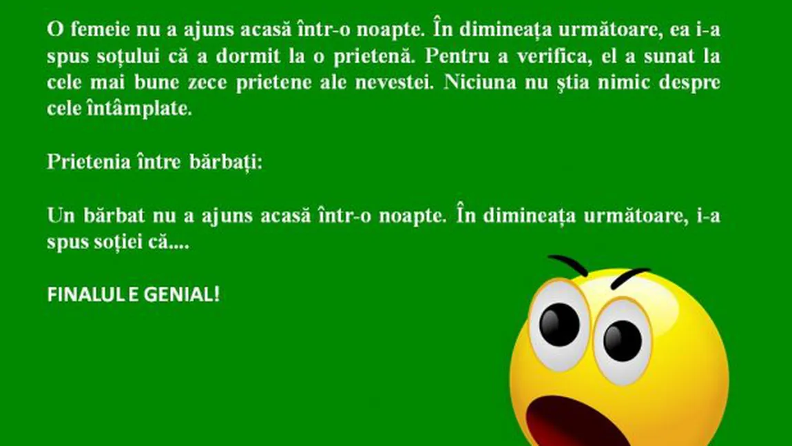 BANCUL ZILEI: O femeie nu ajunge o noapte acasă...