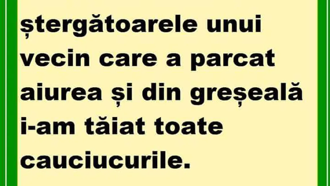 BANCUL ZILEI: Între vecini