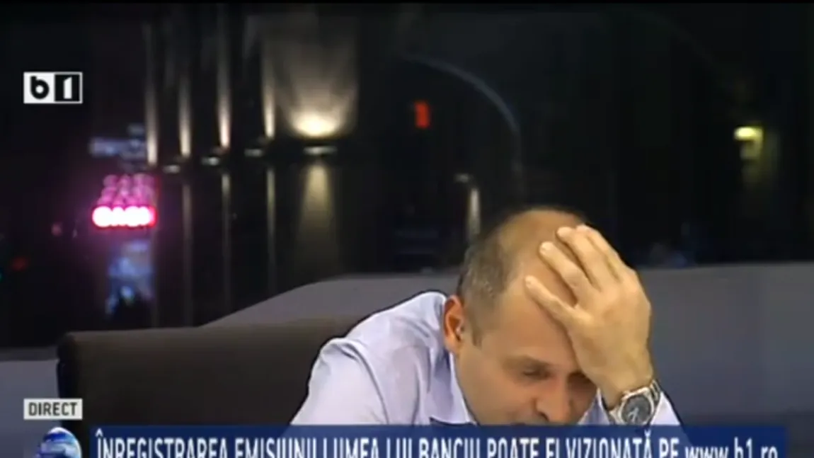 Radu Banciu, aproape de leşin în direct. Emisiunea a fost întreruptă de publicitate
