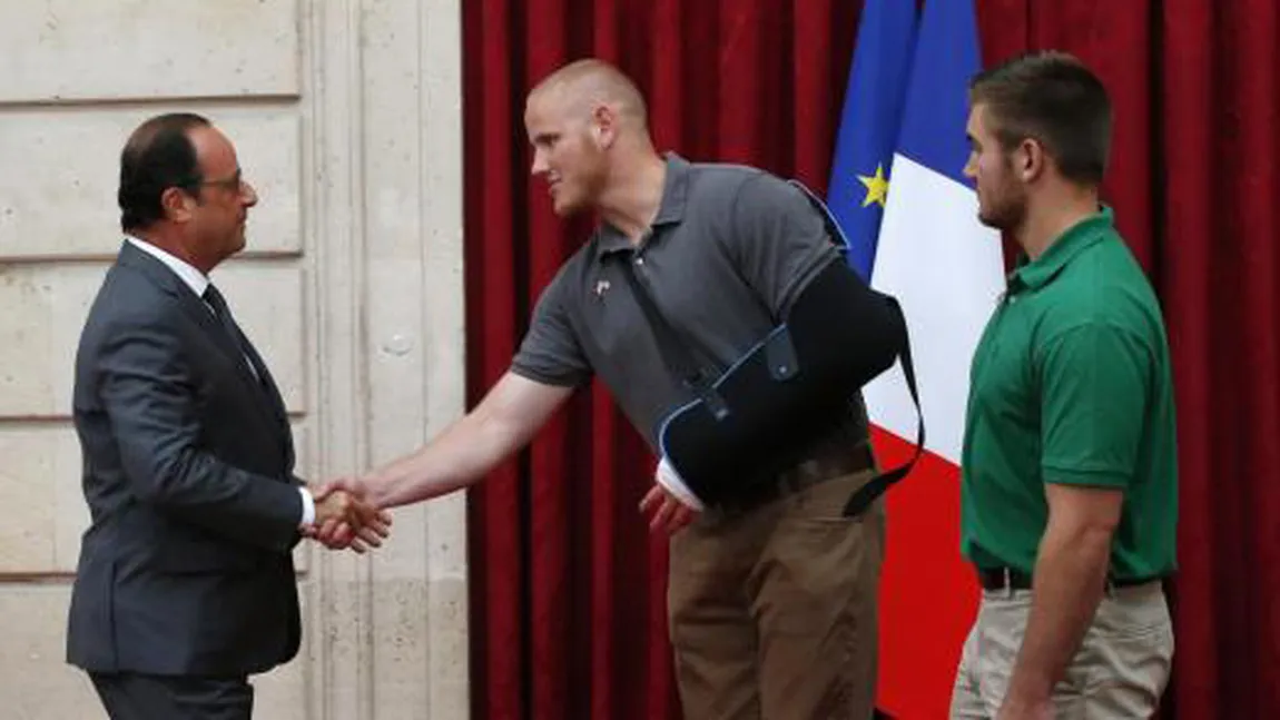 Militarul erou din trenul de la Paris a fost înjunghiat în SUA. Atacul a fost surprins de camere VIDEO