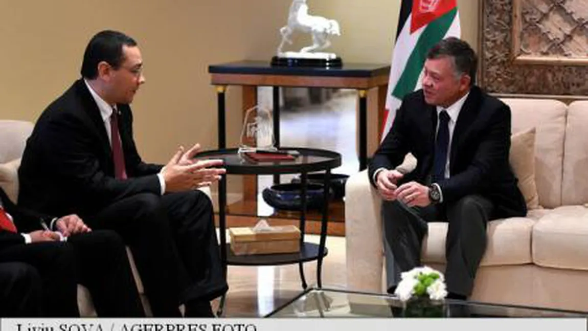 Ponta, întâlnire cu Regele Abdullah al II-lea al Iordaniei