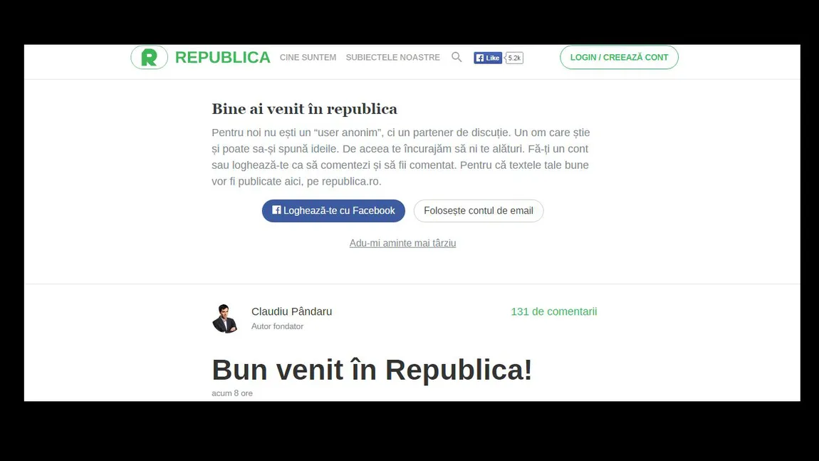 Proiectul editorial Republica.ro a fost lansat. Printre colaboratori se numără Nae Caranfil şi Emil Hurezeanu