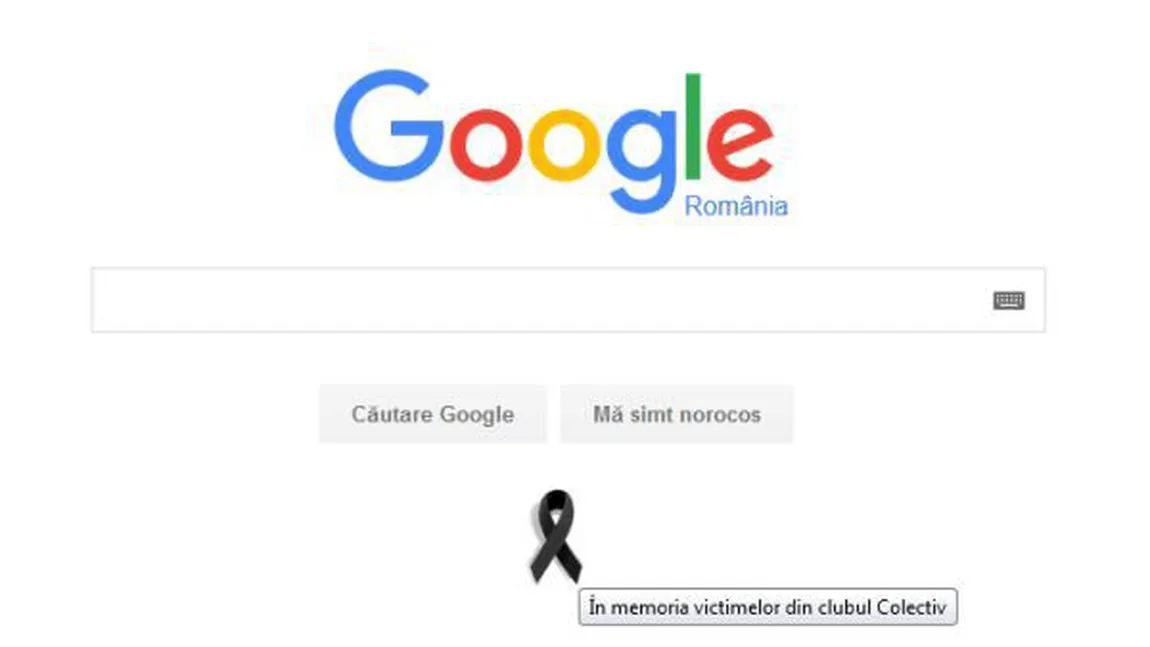 Google Romania comemorează victimele de la clubul Colectiv