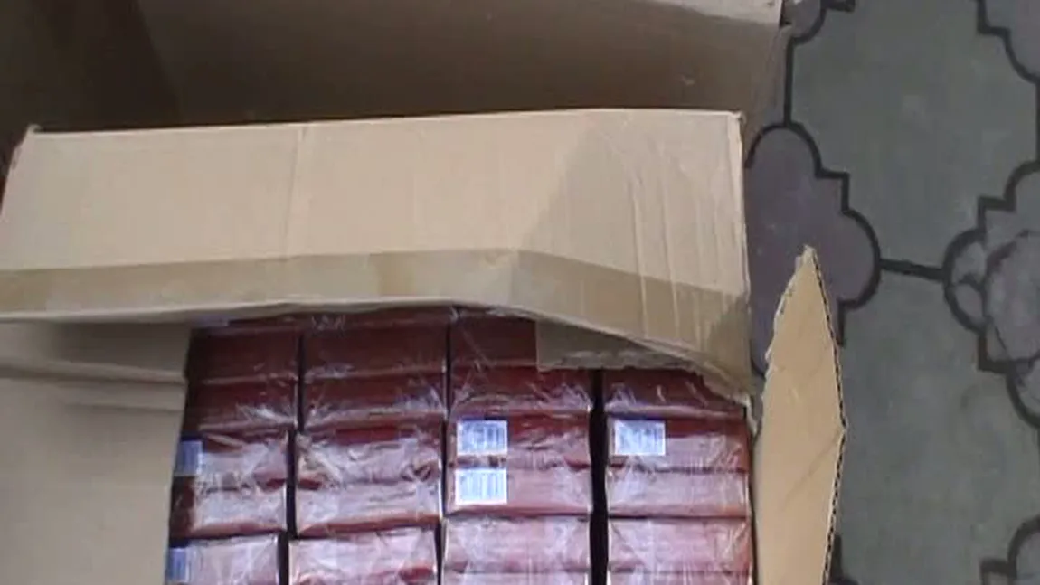 Ţigări de contrabandă în valoare de 970 de mii de lei, furate de la magazia cu bunuri confiscate a Vămii Slatina