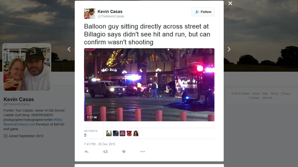 O şoferiţă beată a făcut accident în Las Vegas, lângă hotelul care a găzduit Miss Universe 2015. Un mort şi 37 de răniţi