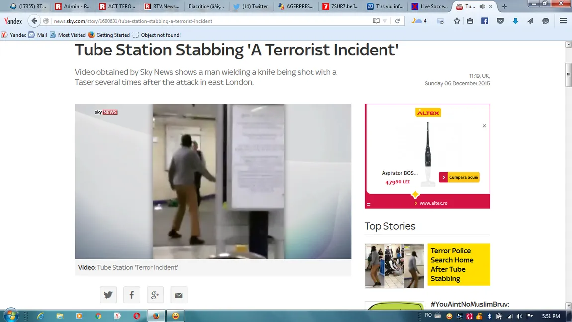 Imagini teribile cu atacul de la metroul din Londra. Momentul când teroristul a fost împuşcat VIDEO