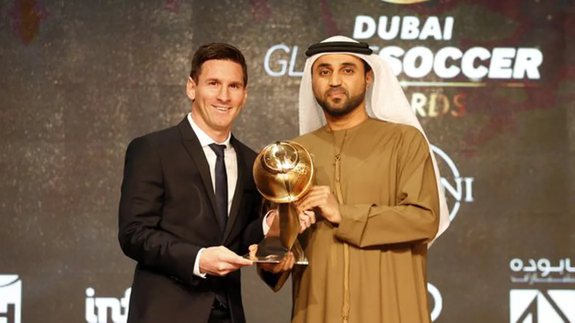 Messi îşi măreşte colecţia de trofee. A câştigat Globe Soccer Award 2015