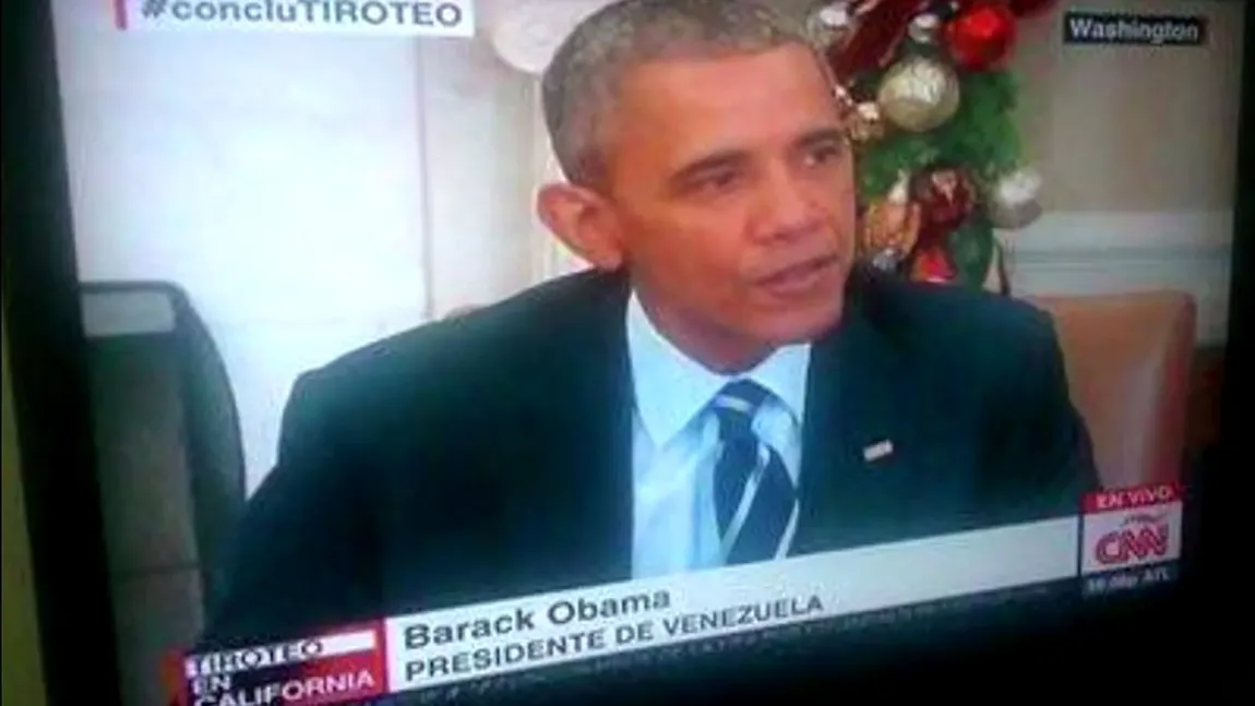 Gafă la CNN: Barack Obama, prezentat ca preşedintele Venezuelei