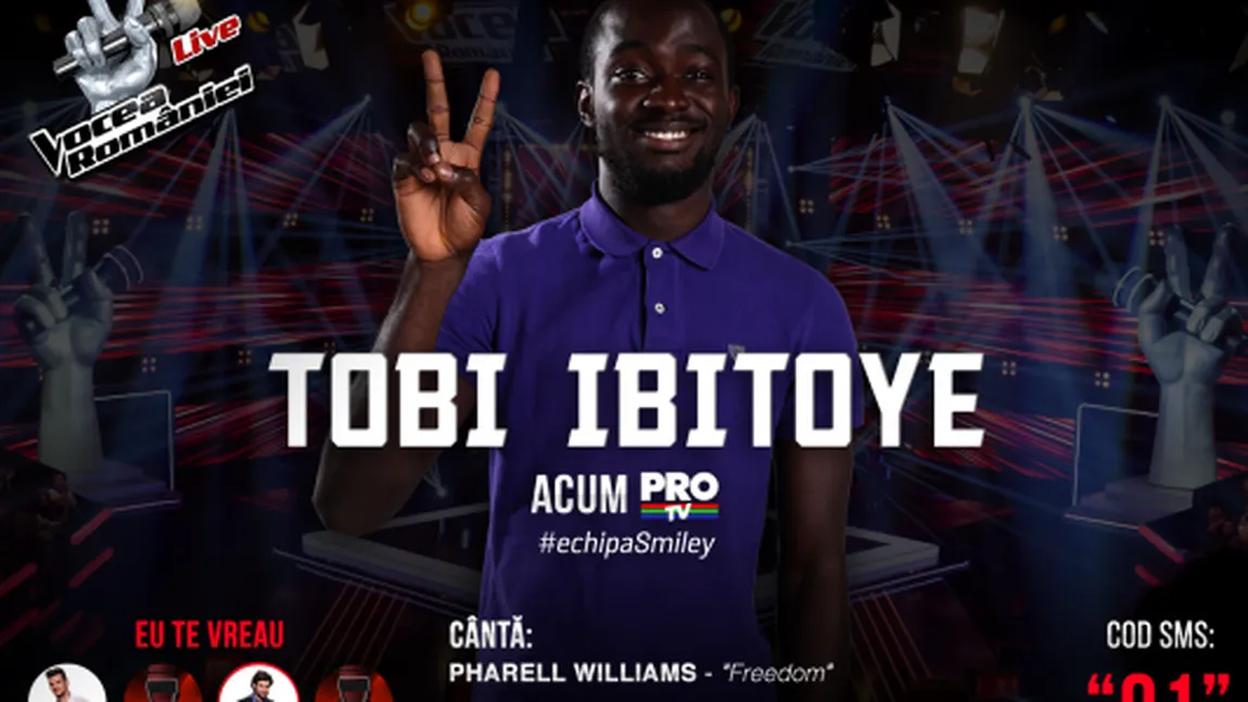 CASTIGATOR VOCEA ROMANIEI: Tobi Ibitoye, pariul lui Smiley