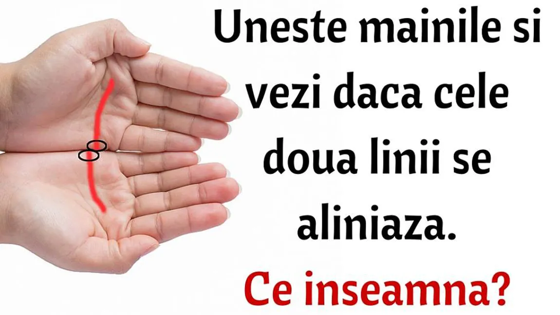 Vezi dacă aceste două linii din palmele tale se aliniază şi ce înseamnă acest lucru