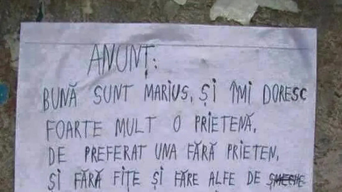 Anunţul senzaţional al unui bărbat care îşi caută iubită: Să nu fie băiat sau altceva, că îmi dau seama...