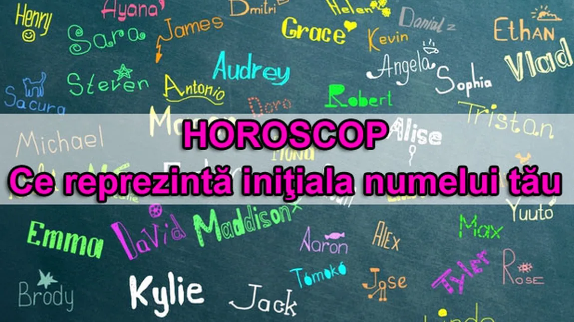 HOROSCOP: Ce reprezintă iniţiala numelui tău