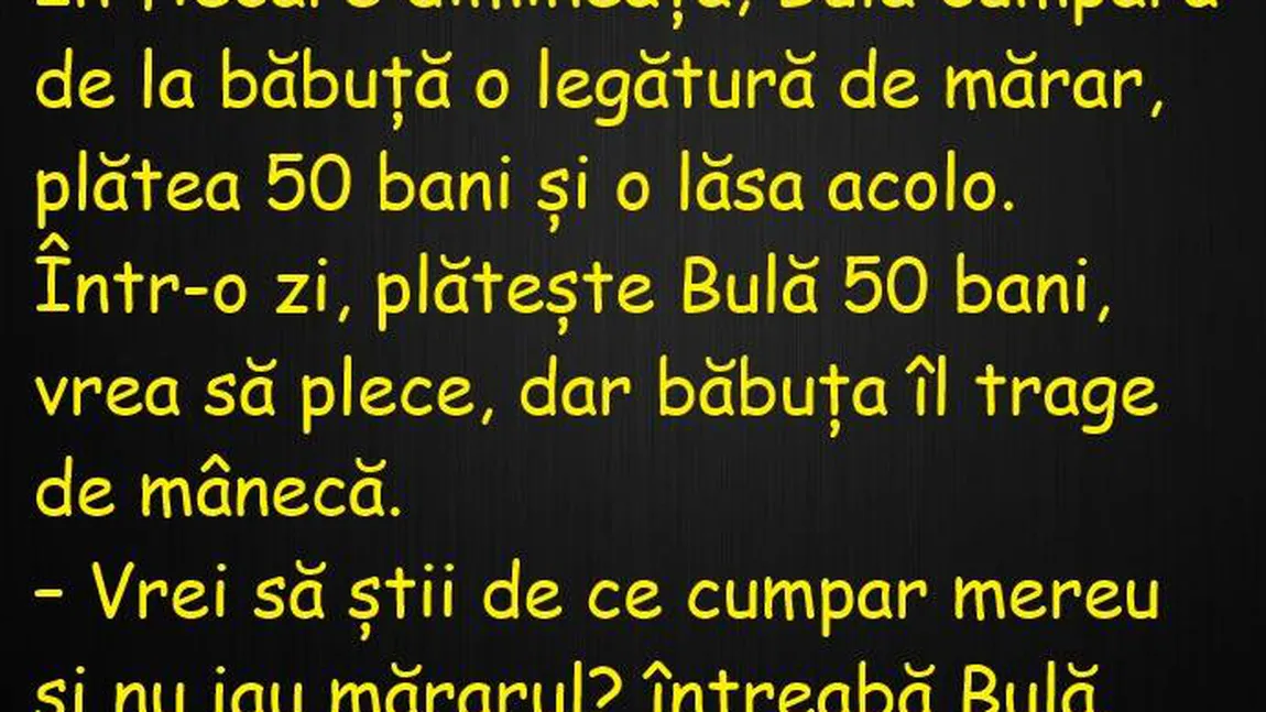 BANCUL DE DUMINICĂ: Legătura de mărar