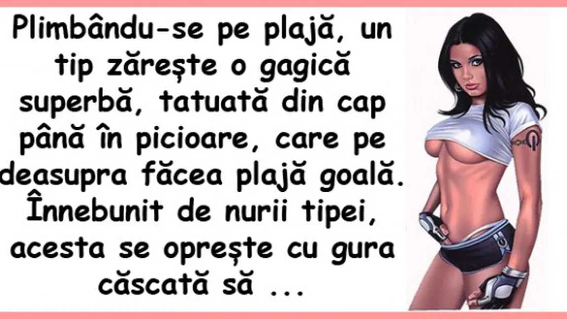 BANCUL ZILEI.  O tipă sexy făcea plajă nud