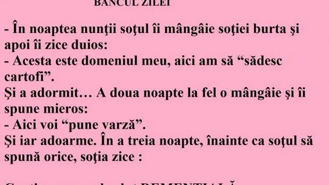 BANCUL ZILEI: A doua noapte...