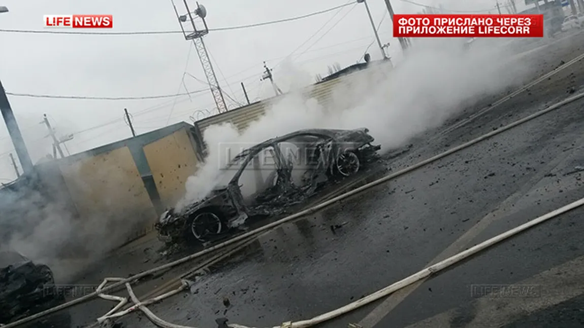 Atentat cu maşină-capcană în sudul Rusiei. Doi poliţişti au murit FOTO şi VIDEO