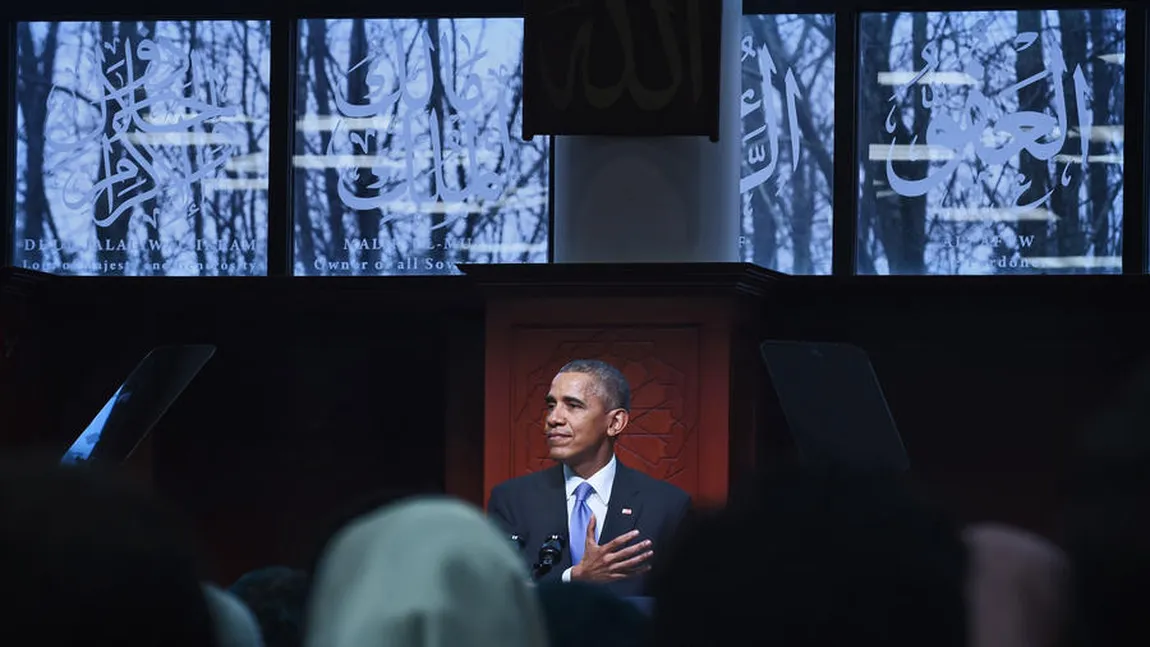 Barack Obama a făcut prima sa vizită prezidenţială la o moschee