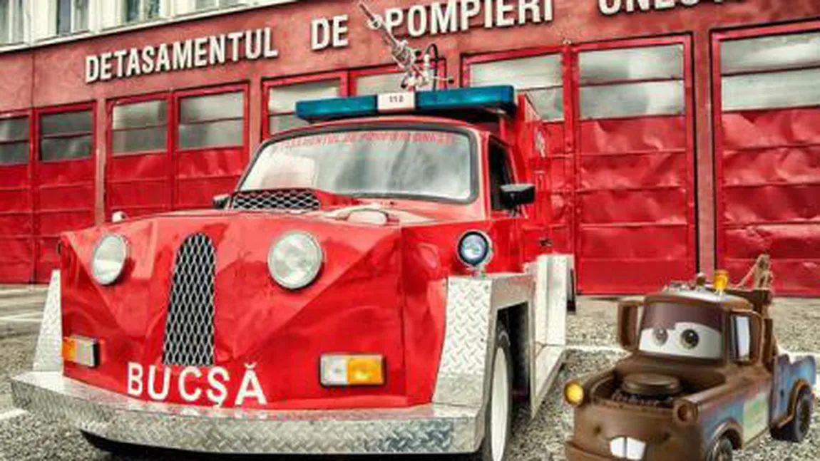 Bucşă, trabantul transformat în miniautospecială de intervenţie de pompierii din Oneşti FOTO