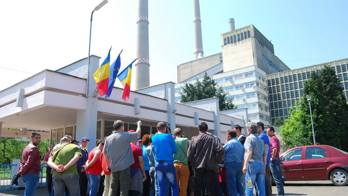 PROTEST la termocentrala Mintia, din cadrul Complexului Energetic Hunedoara
