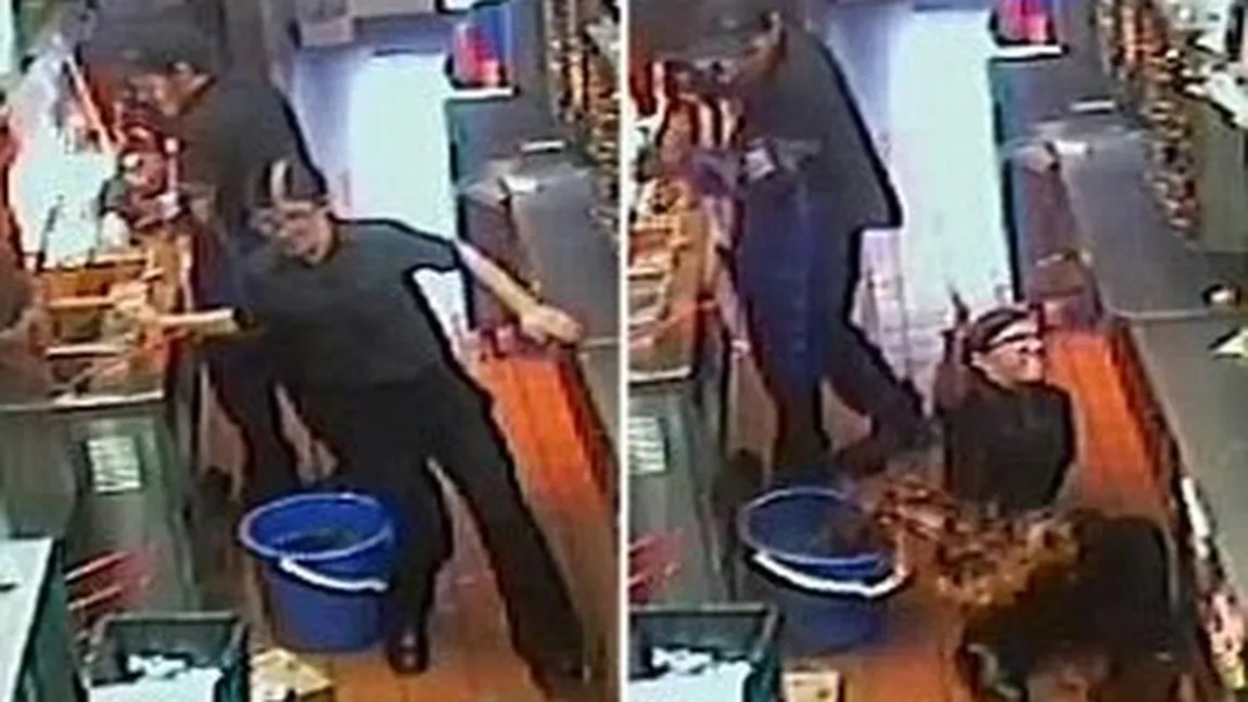 Româncă OPĂRITĂ CU ULEI într-un restaurant McDonald's VIDEO