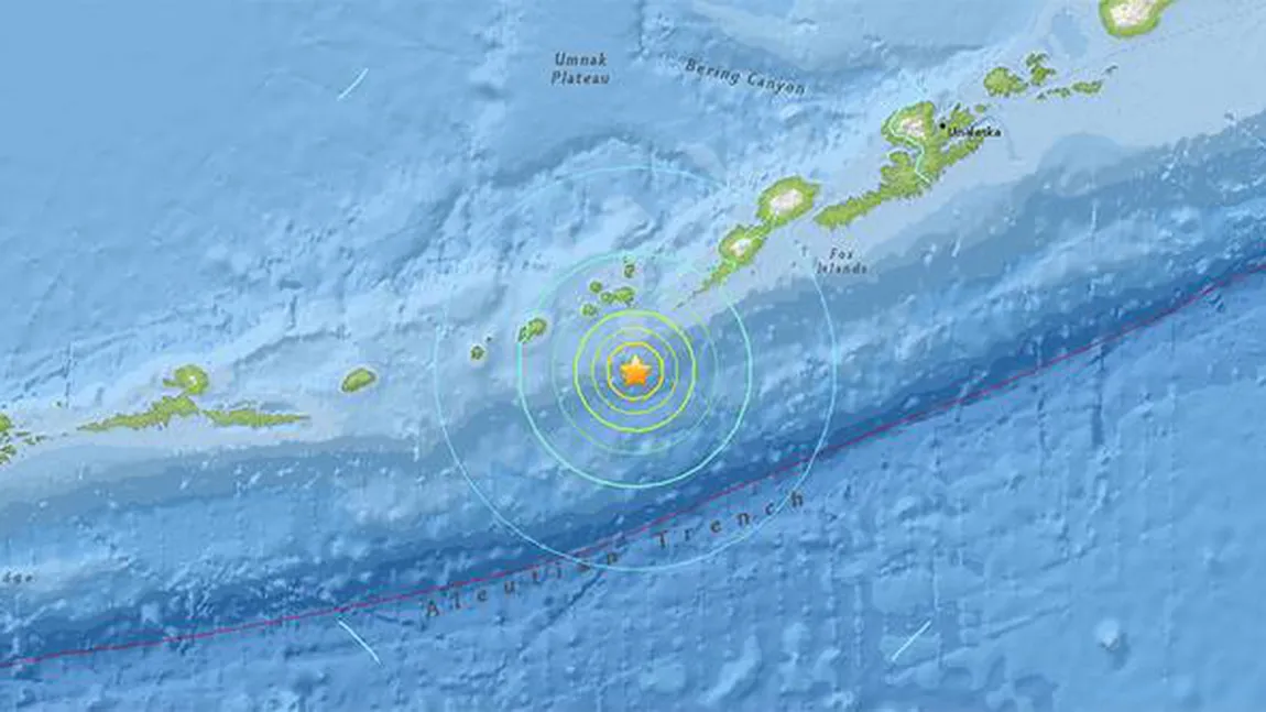 CUTREMUR cu magnitudine 6.2 în insulele Aleutile