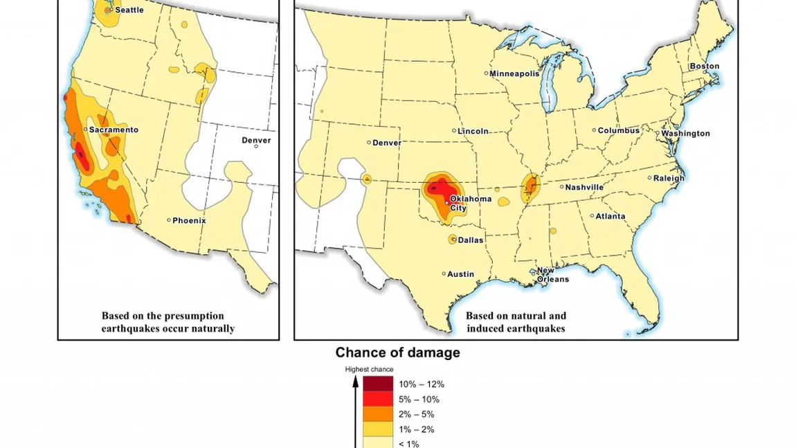 Centrul SUA, ameninţat de posibile cutremure provocate de oameni