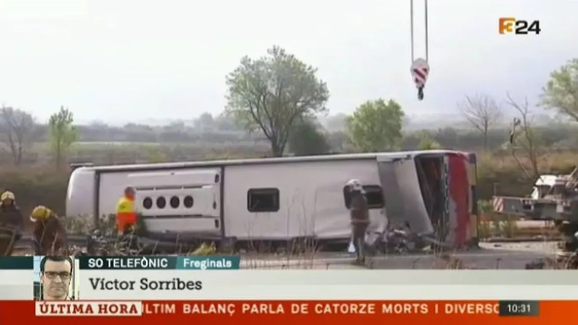 Accident grav de autobuz în Spania. Cel puţin 14 studenţi Erasmus au murit. Anunţ OFICIAL de la MAE VIDEO