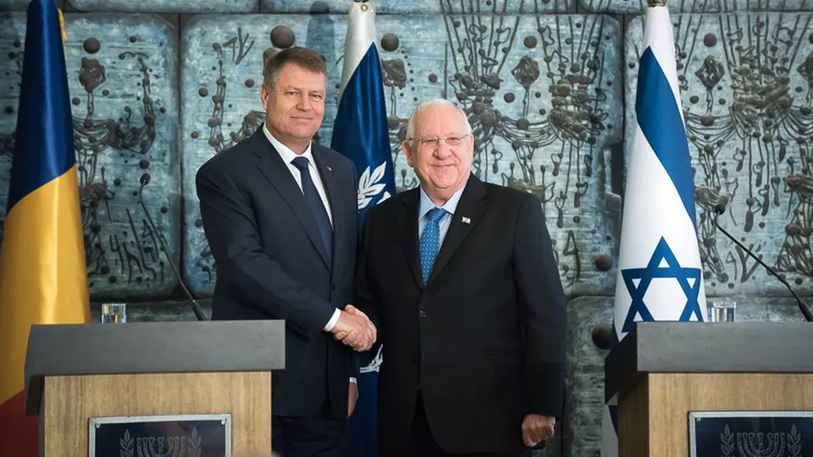 Iohannis în faţa preşedintelui din Israel: Avem ambiția să devenim un centru regional de combatere a antisemitismului