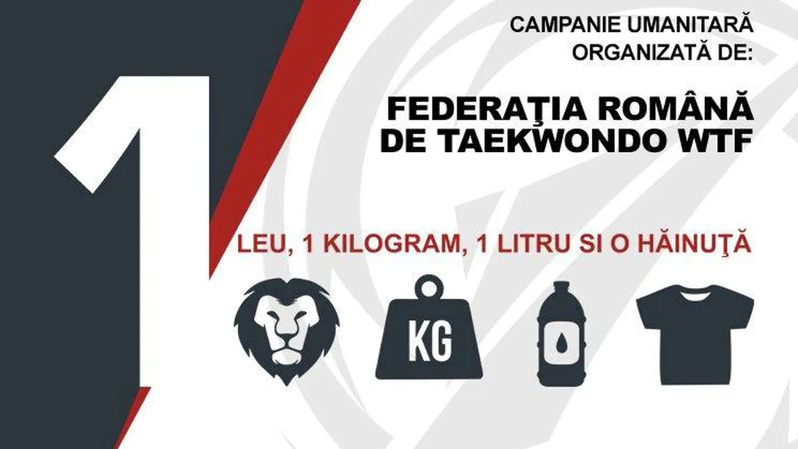 Campanie umanitară INEDITĂ a Federaţia Române de Taekwondo WTF