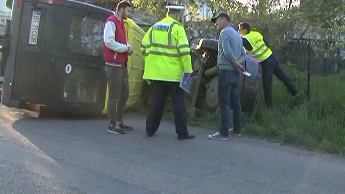 Accidente spectaculoase în Suceava. Doi oameni au ajuns la spital