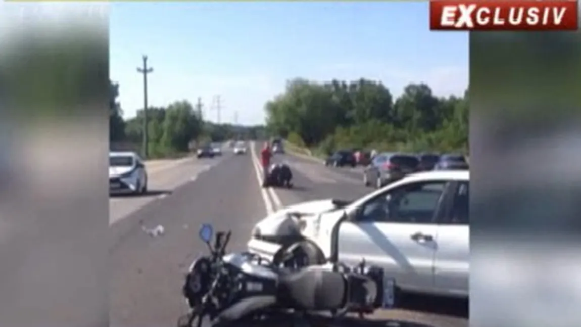 ACCIDENT GRAV pe DN1. Un motociclist a fost lovit de o maşină