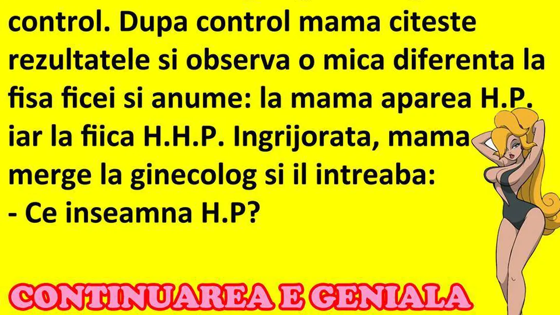 BANCUL ZILEI. Mama şi fiica, împreună la ginecolog