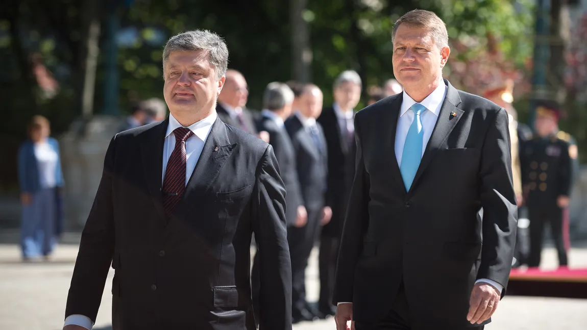 Preşedintele Ucrainei, Petro Poroşenko, primit la Palatul Cotroceni