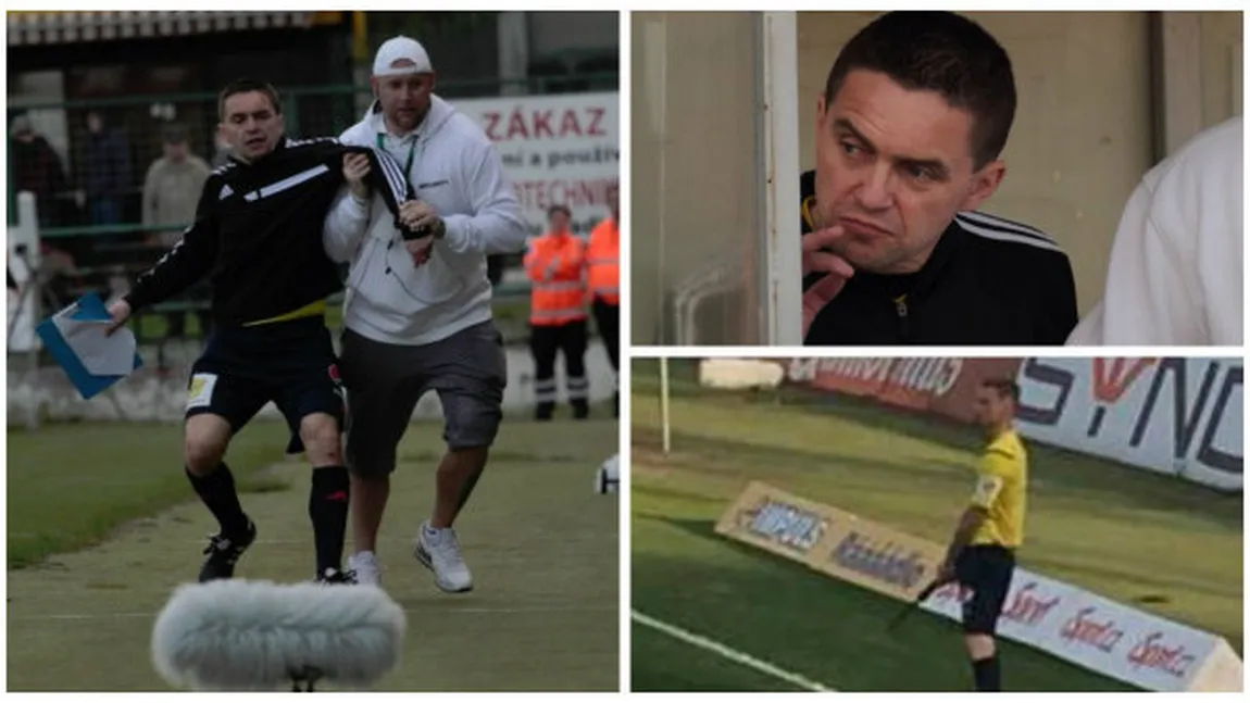 Imagini incredibile din Cehia. Arbitri beţi la un meci din prima ligă VIDEO