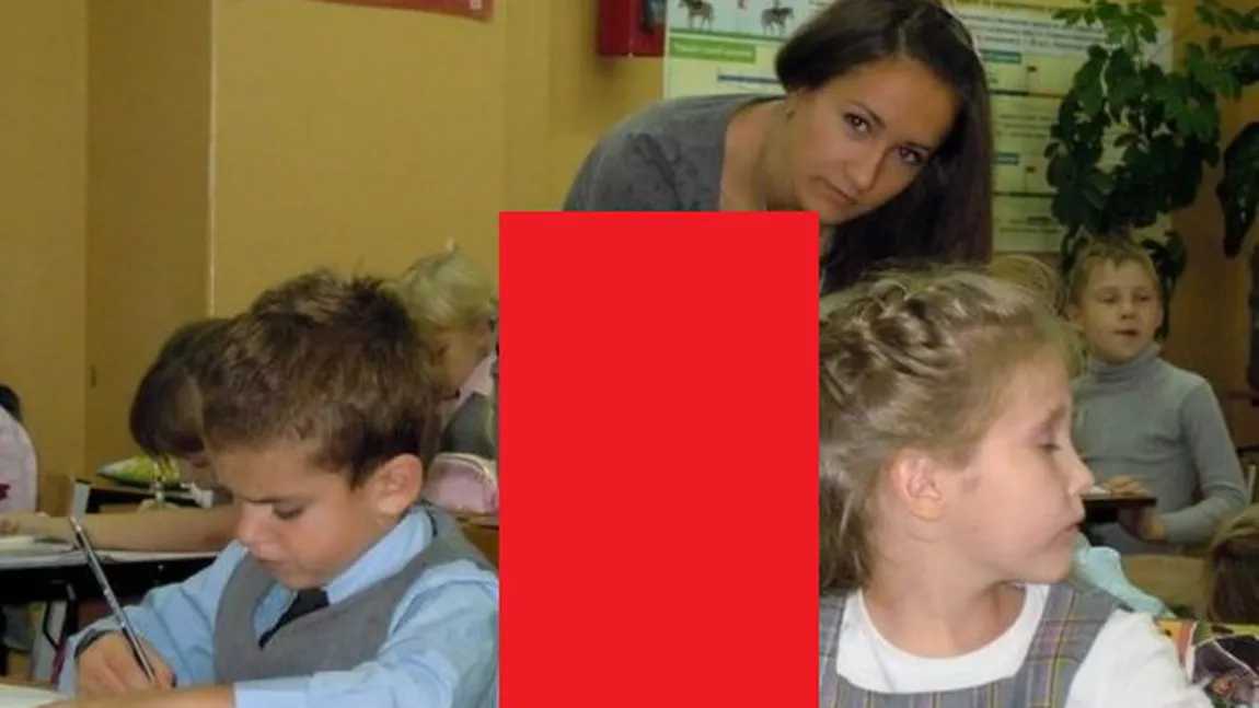Uite cum a apărut o învăţătoare în faţa elevilor. N-o fi avut bani de mai mult material FOTO