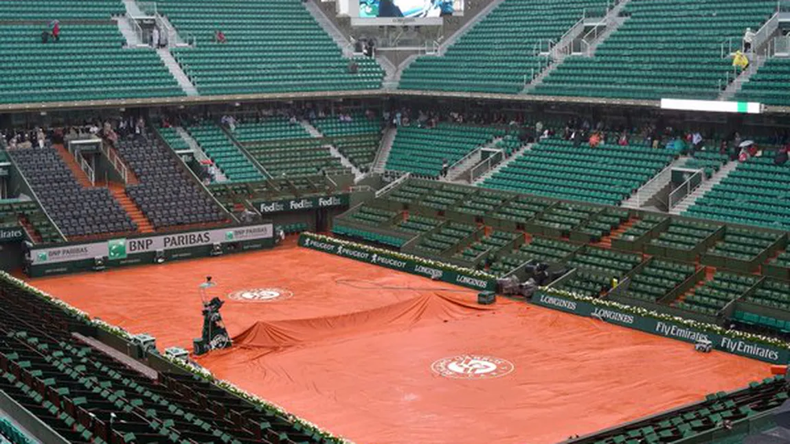 ROLAND GARROS 2016. Pierderi de două milioane de euro, după ce toate meciurile de luni au fost anulate