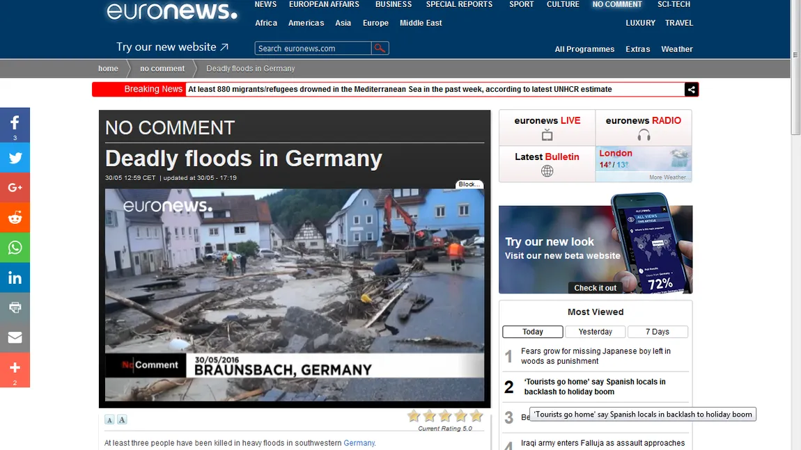 Inundaţii apocaliptice în Germania. Cel puţin patru persoane au murit GALERIE FOTO VIDEO