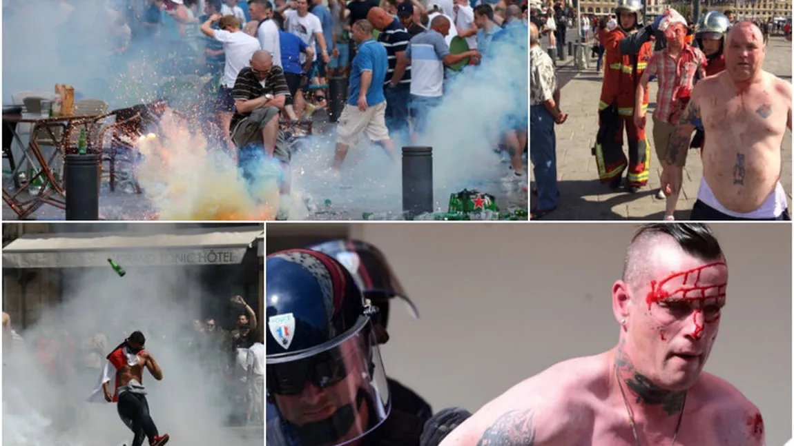 EURO 2016. Echipele Angliei și Rusiei riscă descalificarea, din cauza violenţelor fanilor VIDEO