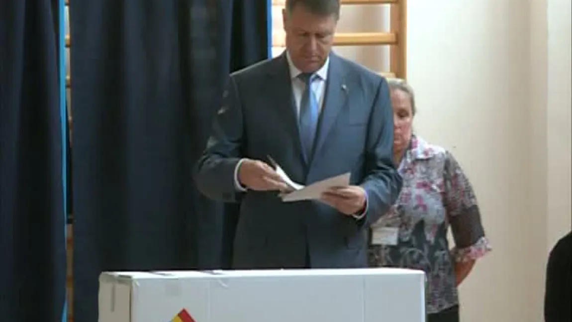 Klaus Iohannis a votat la ora 18.30: 